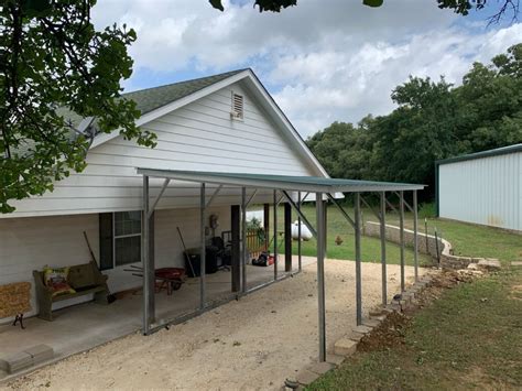 metal lean to carport attached to house|12x24 metal lean to.